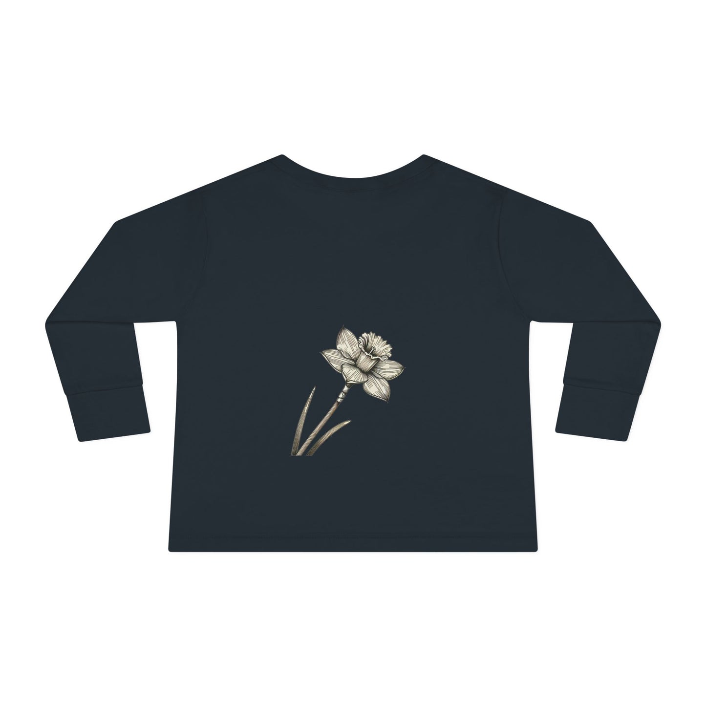 Birth flower -MARCH Toddler Long Sleeve Tee