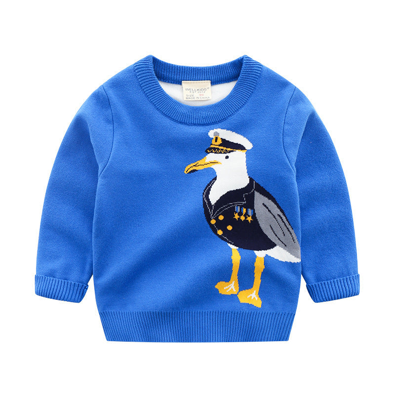 Children's Cartoon Kitted Sweater