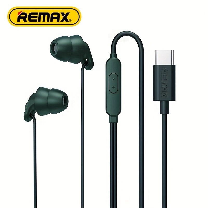 Remax Soft Sleep Earphones Wired Noise Cancelling In-Ear Anti-noise Type C 3.5mm