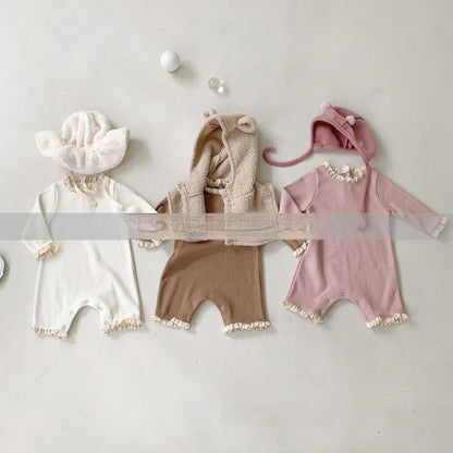 InfantJumpsuit Cute Stitching Lace