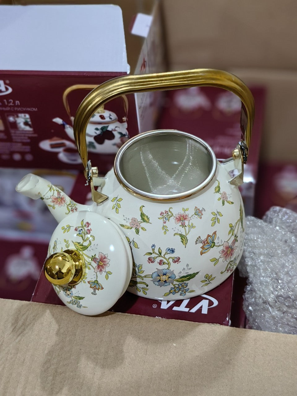 Enamel Outdoor Tea Pot