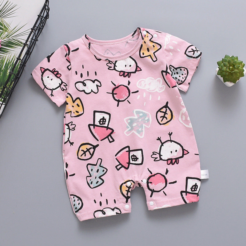 Cartoon Baby Short Sleeve Romper