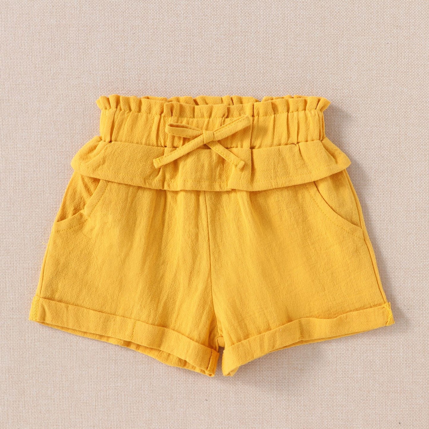 Childrens Sleeveless Embroidered Shirt Top Shorts Two-piece Set