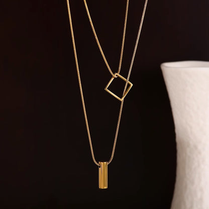 Fashion Geometric Chain Temperament Necklace