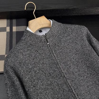 Men's Cashmere Knitted Stand Collar Coat Autumn And Winter