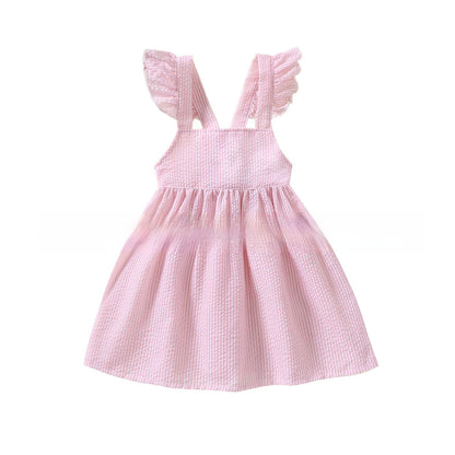 Sleeveless Puffy Spring And Summer Baby Girl Ruffled Dress