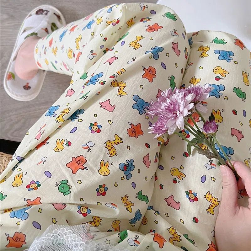 Cartoon Pajama Pants For Women Spring And Autumn New Home Cute Printed Loose Casual