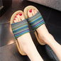 Linen Slippers Printed Cute