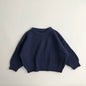 Solid Color Round Neck Children Sweater Men