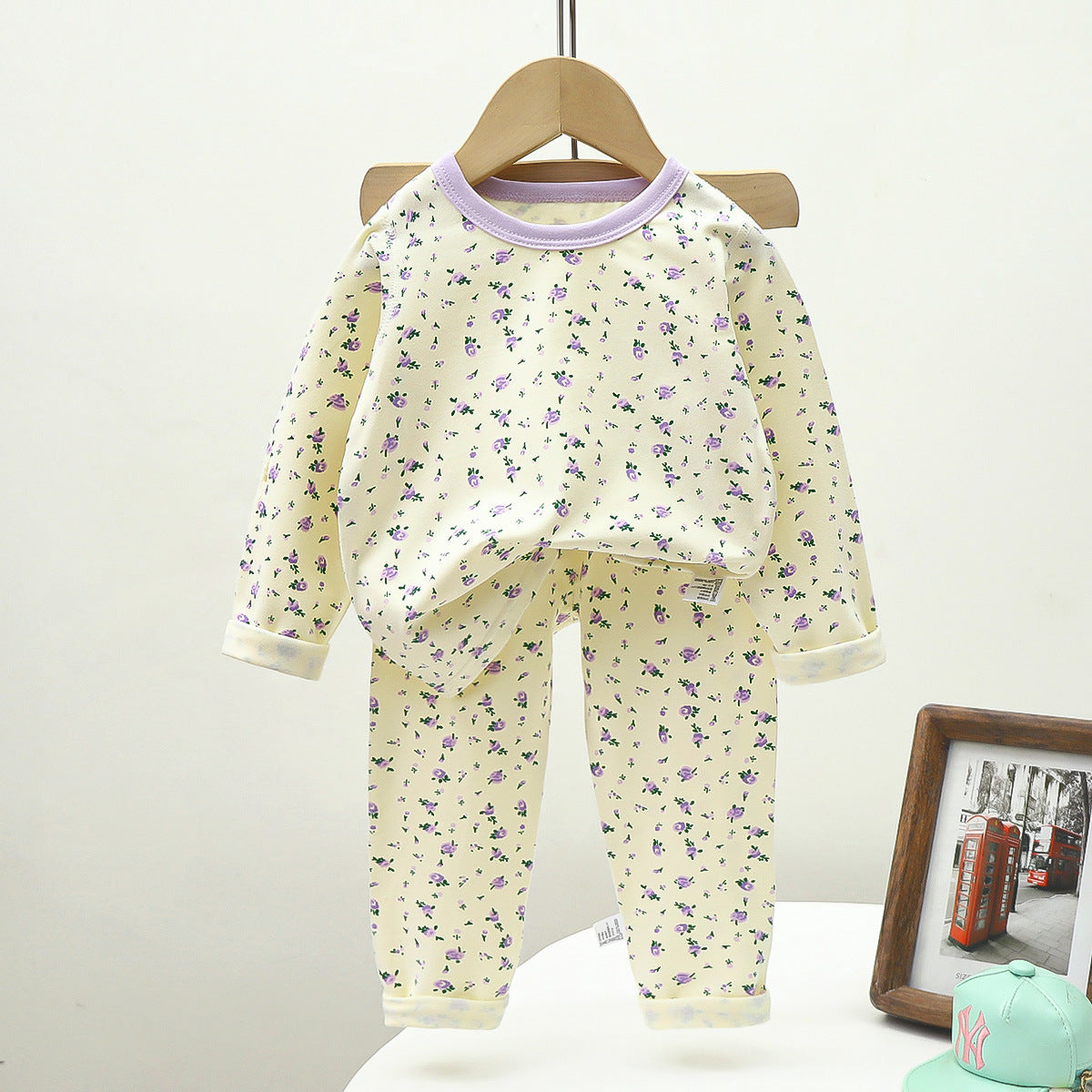 Children's Pajama Set Cotton For Baby Underwear Boys' Home Wear Girls' Long Johns Top & Bottom