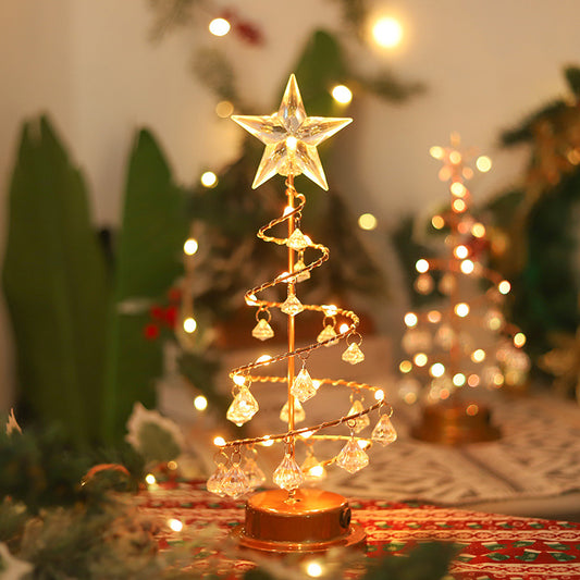 Crystal Tree Lamp Night For Christmas Tree LED Pendant Table Lamp