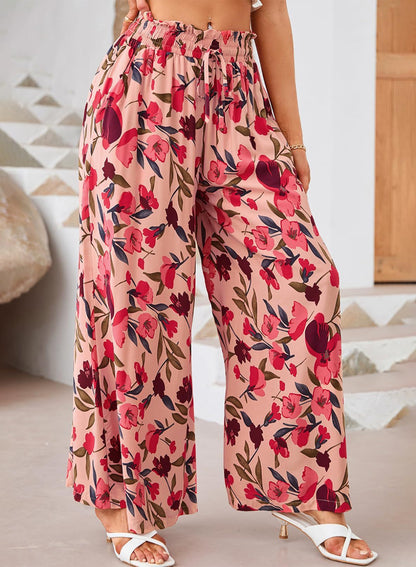 Printed Comfortable Casual Wide-leg Trousers