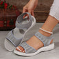 Womens Plus Size Platform Strap Sandals