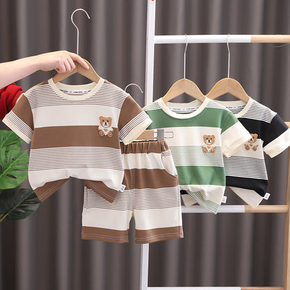 Children's Cartoon Short-sleeved Shorts Suit