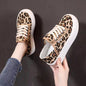 New Platform Spring And Summer Leisure Two-way Leopard Print Sneakers For Women