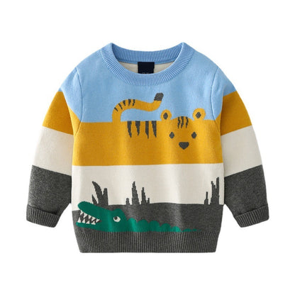 Childrens Jacquard Double Layer Sweaters