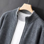 Mens Stand Collar Zipper Thickened Sweater