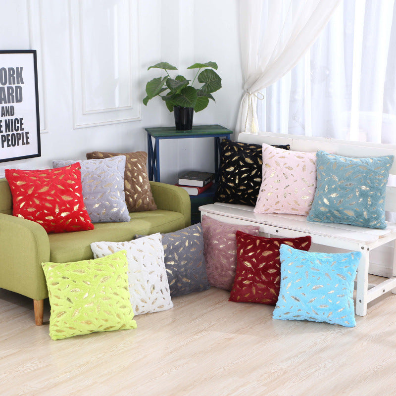 Sofa Plush Bronzing Cushion Pillow