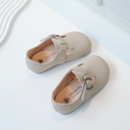 Children's Shoes Flat Retro Versatile Small Leather Shoes