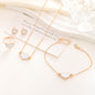 Fashion Heart Necklace Suit Jewelry Set Gift Party Jewelry