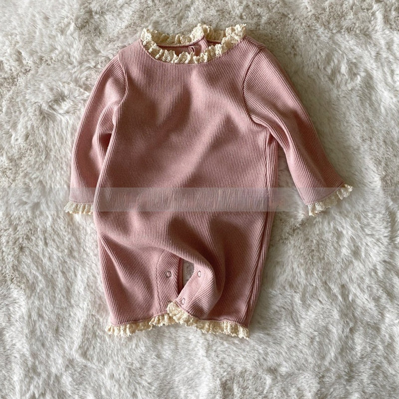 InfantJumpsuit Cute Stitching Lace