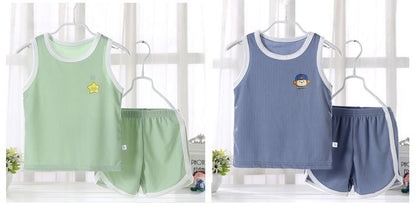 Children's Quick Drying Clothes Vest Suit Summer Ice Silk