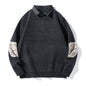 Mens Shirt collar Long Sleeve  Sweater