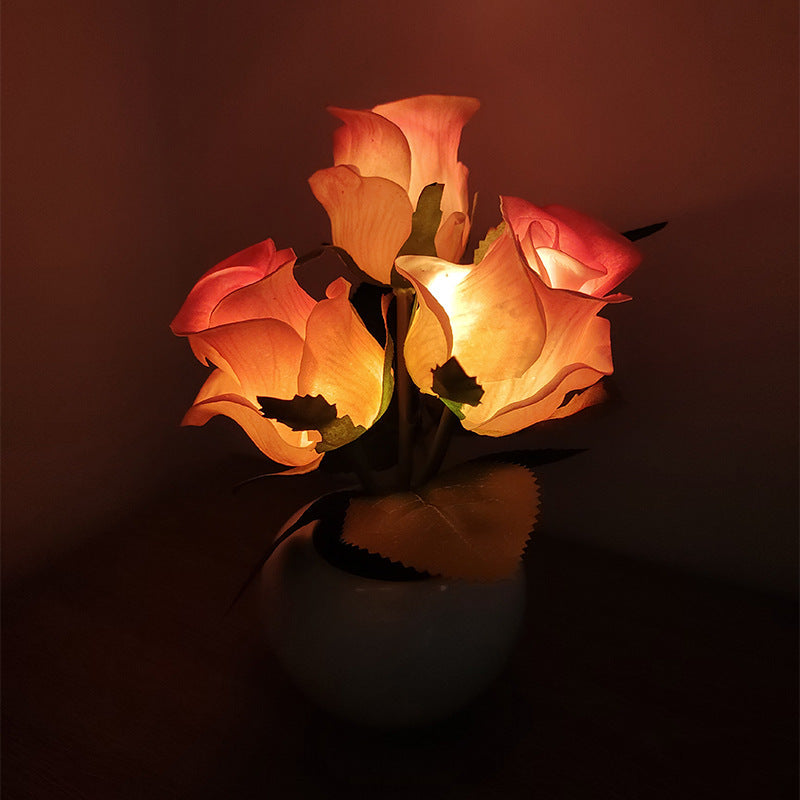 LED Tulip Night Light Simulation Flower Table Lamp