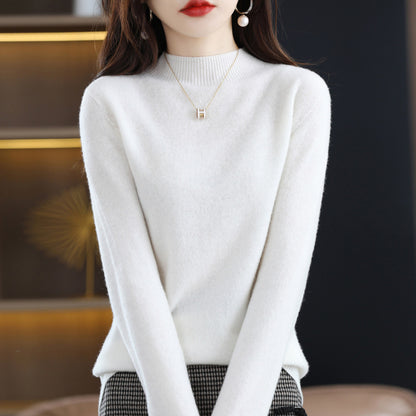 Turtleneck Pullover Women's Solid Color Loose Bottoming Sweater