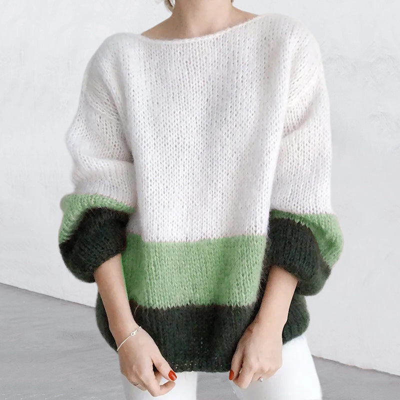 Womens Knitted Sea Furry Sweater