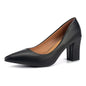 Fashion Women's Chunky Heel Pointed Work Shoes