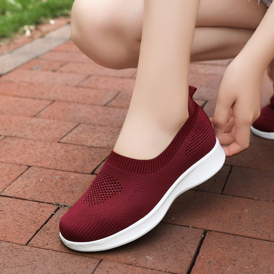 Womens Leisure Soft Bottom Shoes Slip-on