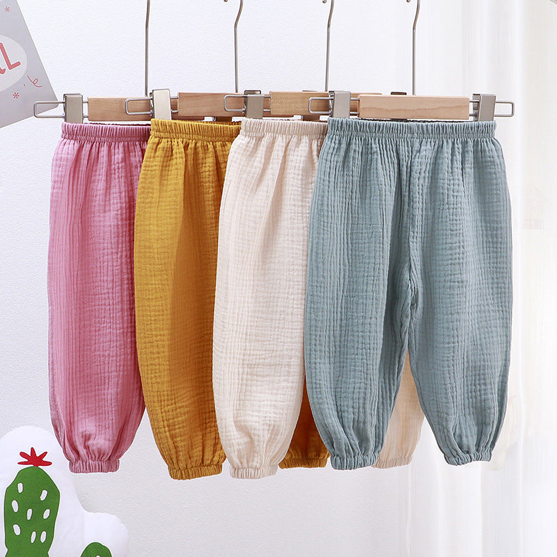 Children's Trousers Summer Style Men's And Women's Baby Double Layer