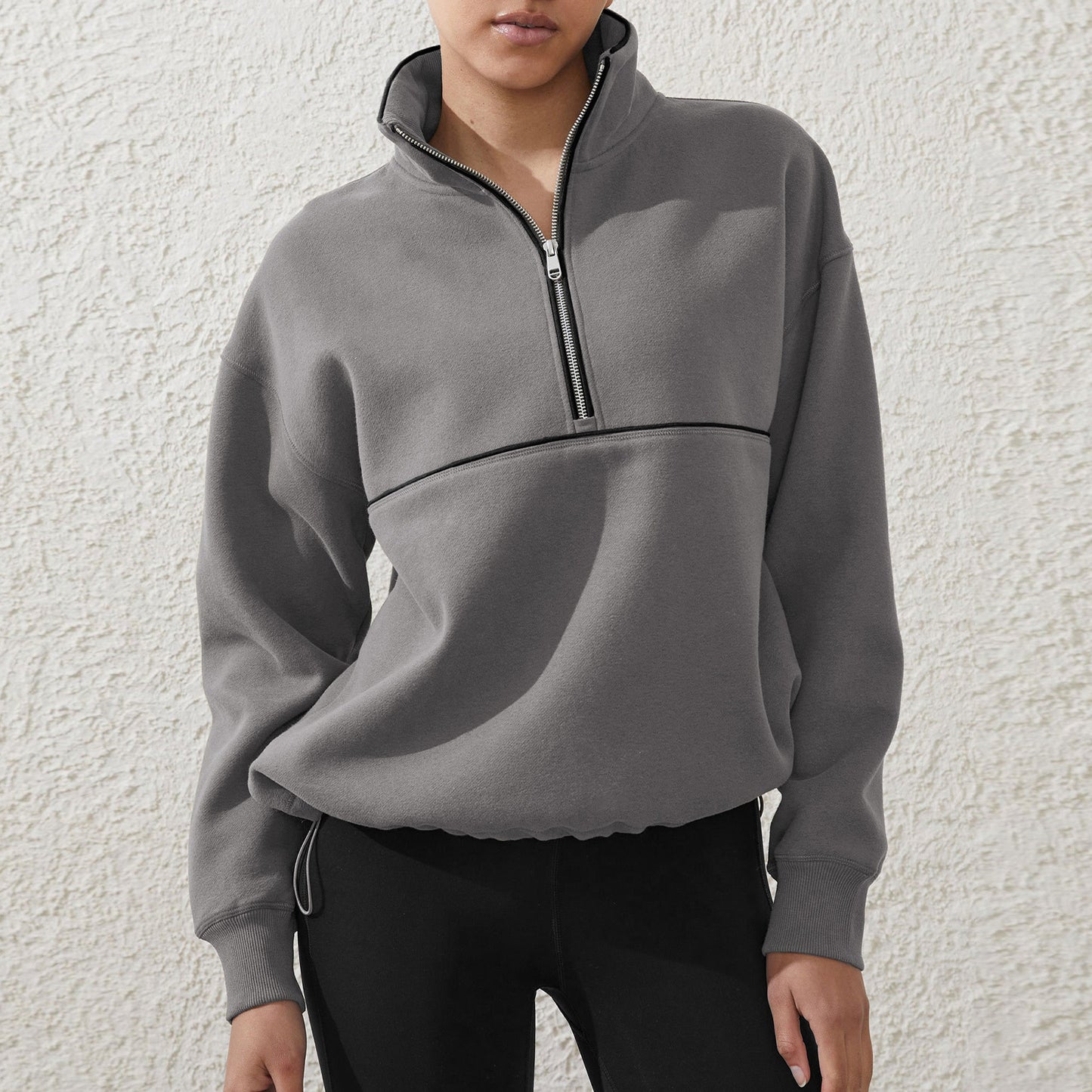 Half-Zipper Sports Sweaters Women's