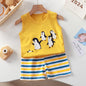 New Vest Suit Cotton Sleeveless Boy Summer Clothing Vest Two-piece Set Wholesale