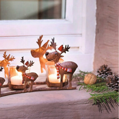 Decoration Shooting Candle Elk Pulling Car Candle Cup