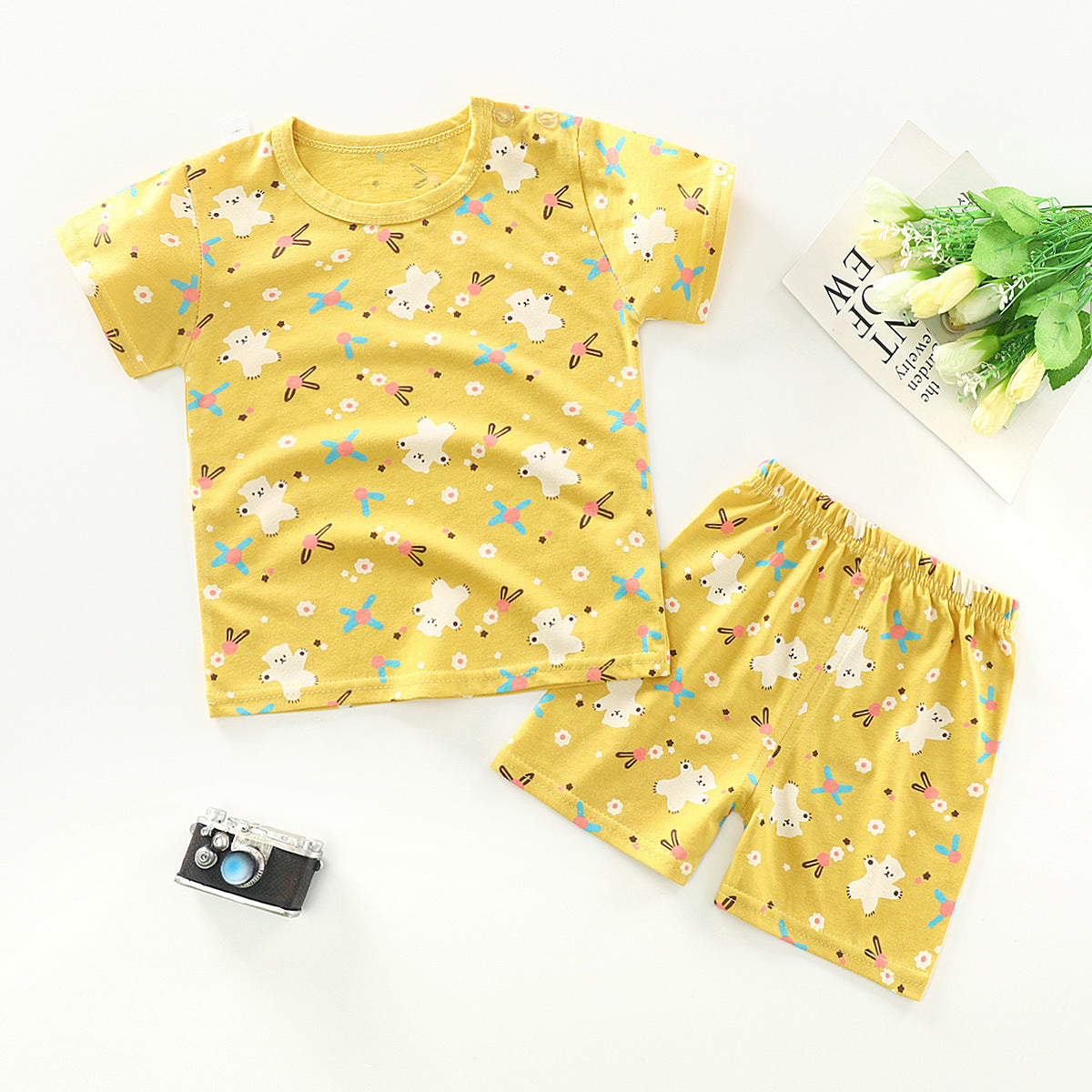 Children's Short Sleeve Suit Cotton