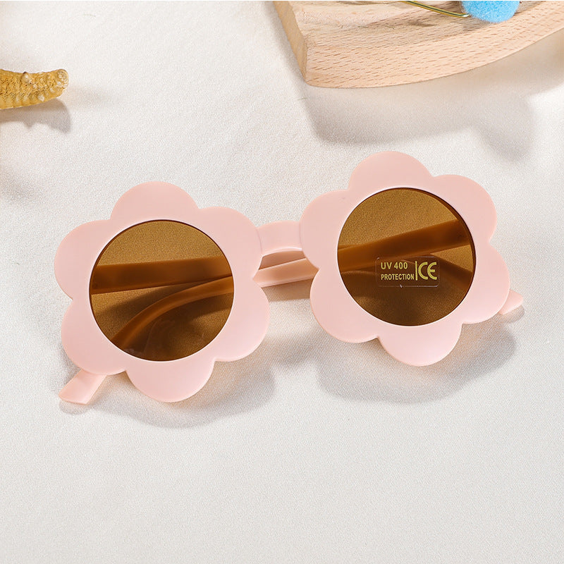 Children's Baby Cute Sun Flower Sunglasses Advanced Frosted Photo Sun-shade Glasses