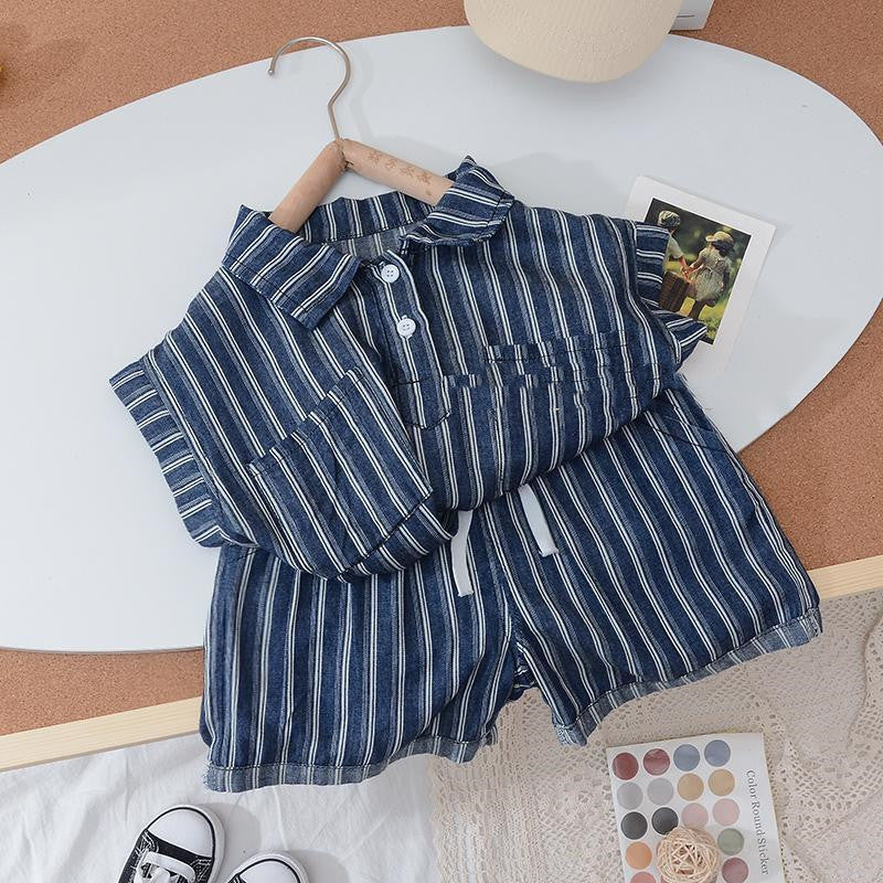 Fashion Baby Denim Two-piece Suit