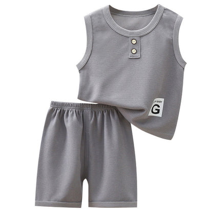 Children's Vest Suit Baby Short Sleeve Two-piece Set