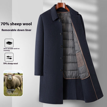 Mens Double-sided Wool Overcoat