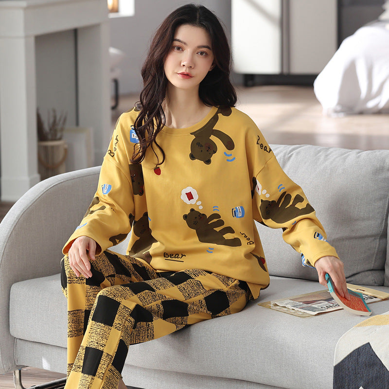 Womens Pajamas Long Sleeves And Trousers