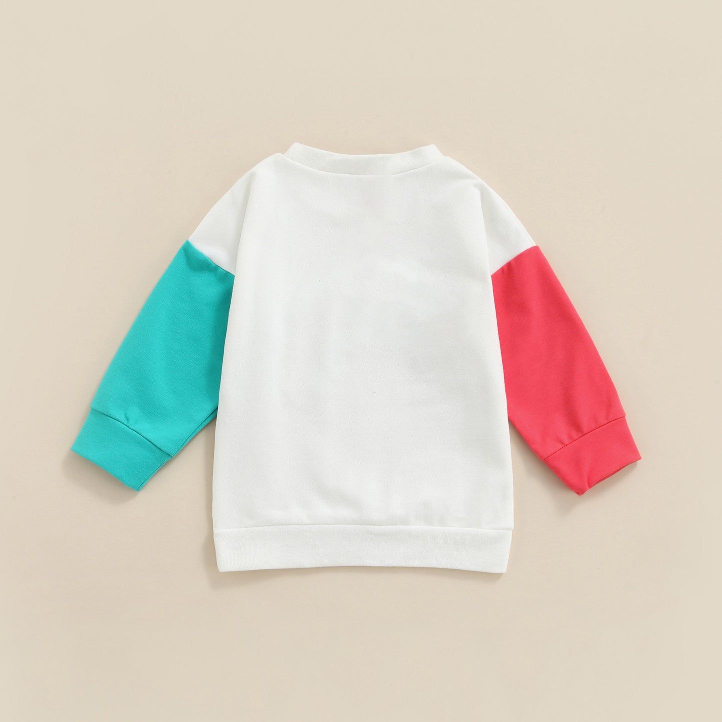 Children's Contrast Panel Long Sleeve T-Shirt Rainbow Top