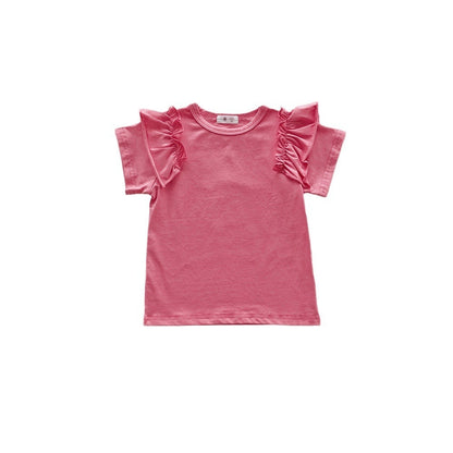 Children's Ruffled Flounced Sleeve T-shirt