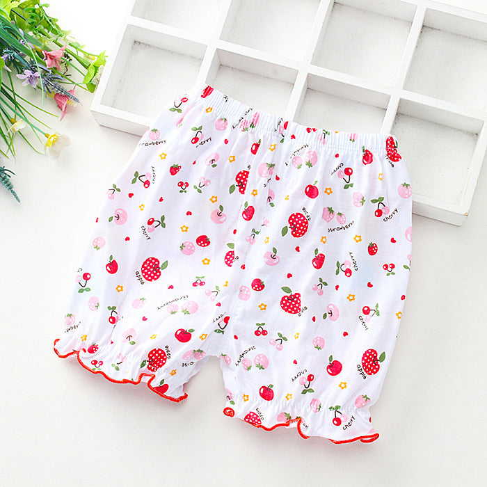 Summer Children's Cotton Thin Lace Bloomers