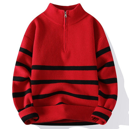 Halfzip Loose Pullover Base Knitwear