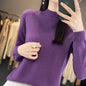 Turtleneck Pullover Women's Solid Color Loose Bottoming Sweater