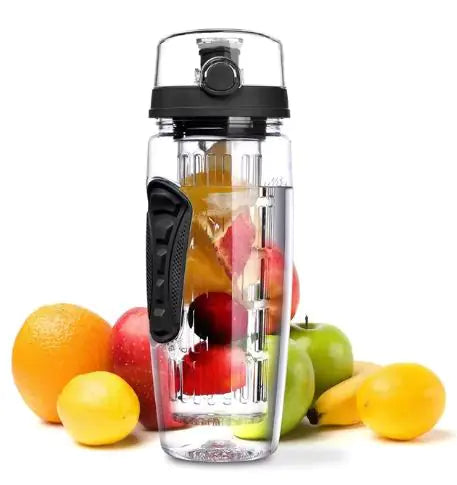 Plastic Sport Fruit Infuser Water Bottle BPA-Free