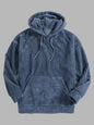 Mens Solid Vintage Hooded Sweatshirt