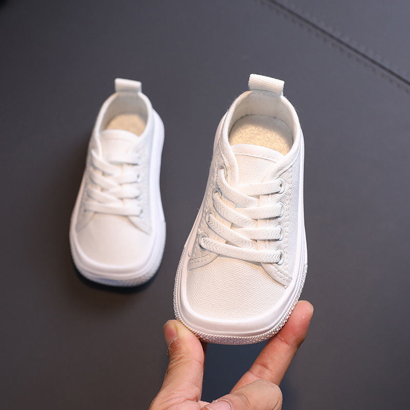 Solid Color Canvas Shoes For Girls Trendy Korean Style Boy's Sneakers